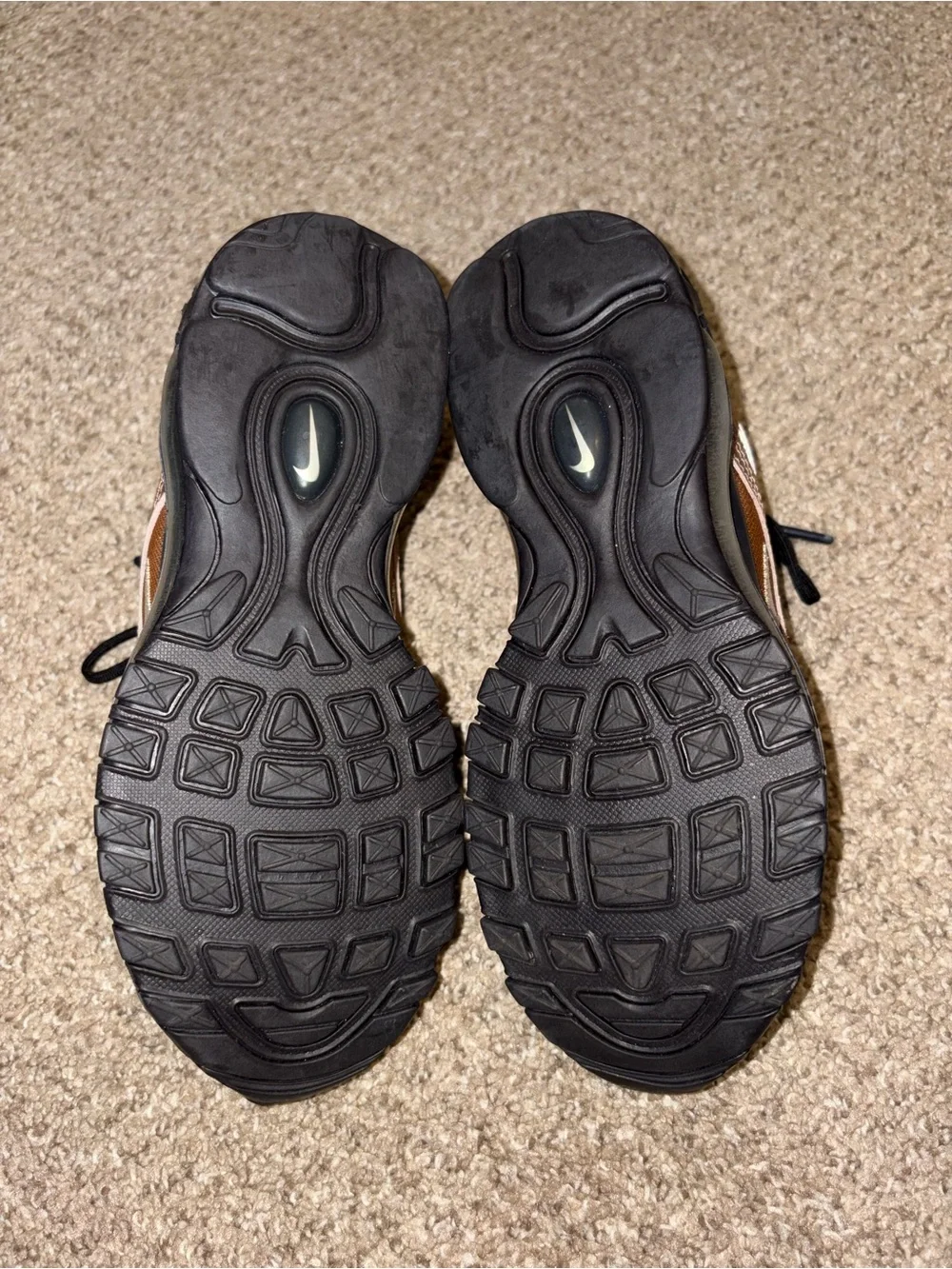 Nike Air Max ‘97 Women’s Copper and Black Retro-Style Sneakers *NEVER WORN*